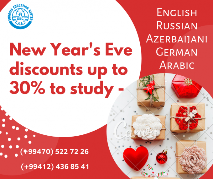 New Year's Eve discounts up to 30% at Eurasia Education Center